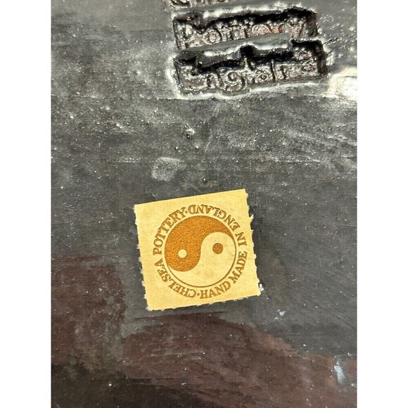 VGT Chelsea Pottery Mushrooms Footed Handmade Bowl England Wall Hanging Glazed - Picture 7 of 10